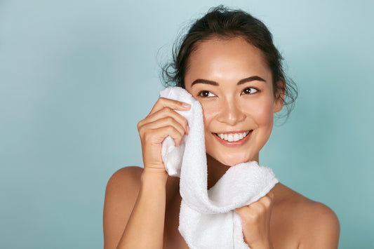 woman smiling with sensitive skin